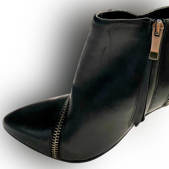 EUC EVA & ZOE To The Point Ankle Booties, Leather, Sz 10, Stilettos, Goth, Badie - Picture 12 of 16